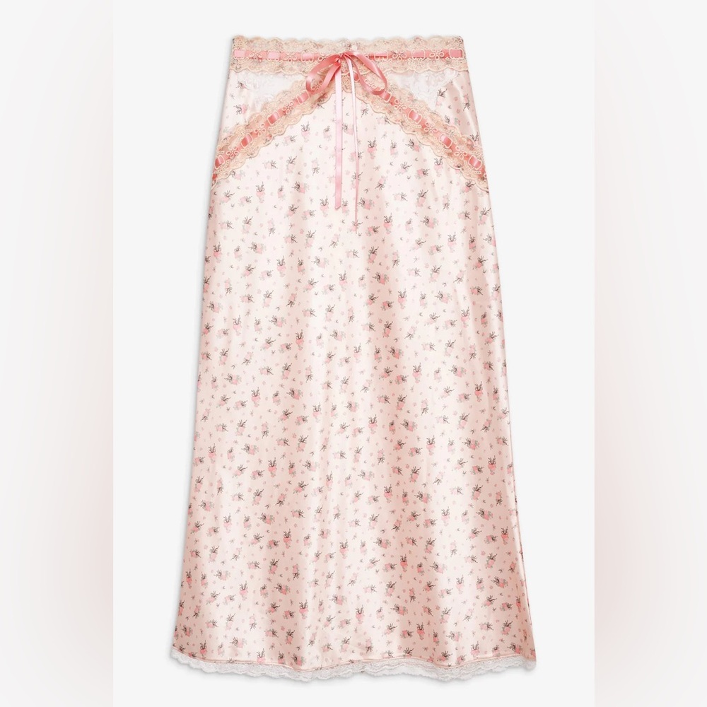 For Love & Lemons Peaches & Cream Midi Skirt - Picture 4 of 6